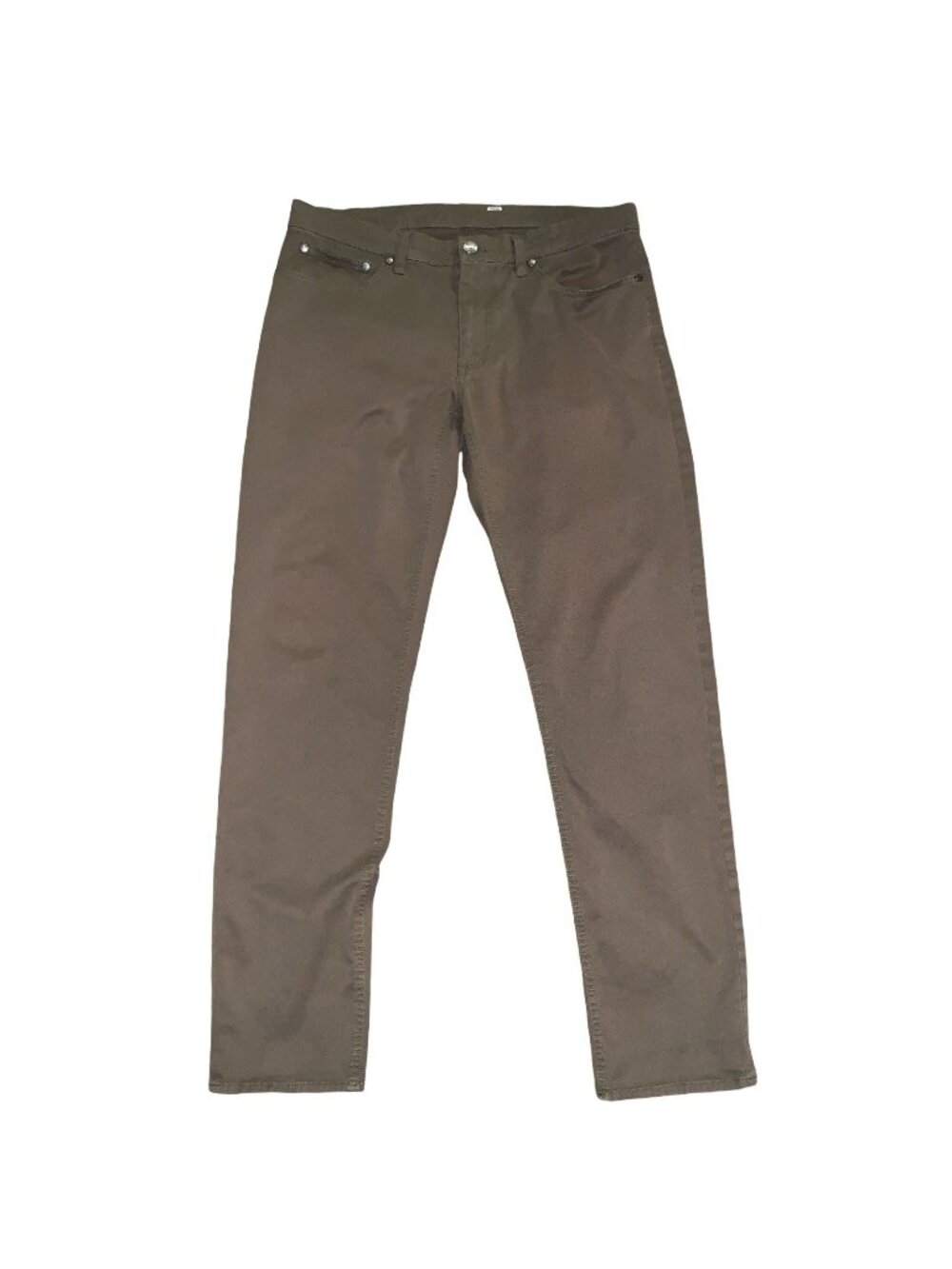 Brooks Brothers Mens Cotton Chino Pants 33 X 32 -actual 34x31 Green 5 Pocket